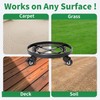 AMAGABELI GARDEN & HOME 12" Metal Plant Caddy Heavy Duty