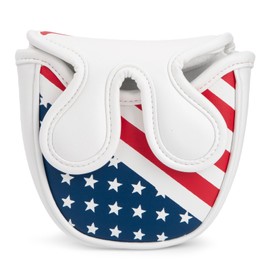 USA Mallet Putter Cover Headcover Magnetic Golf Head Covers Headcovers Club Protective Equipment - Center Shafted Golf Mallet Putter Headcover Mangetic