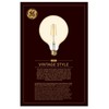 GE Lighting Large Vintage LED G40 Warm Candlelight, Amber Glass,
