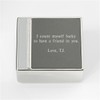 THINGS REMEMBERED Engraved Silver and Gunmetal Keepsake Box (Free Customization)
