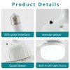 Socket Fan Light with Remote, Dimmable LED Ceiling Fans with