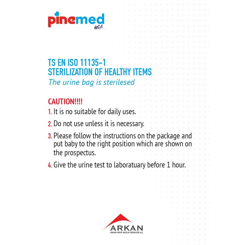 Pine Med Urine Bag for Children - Disposable Nappy with
