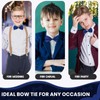FATASH Kids Bow Tie for Boys, Silk Satin Pre-Tied Bowtie,