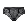 Verano Women's Briefs Open Back Lace Panties - Black ,