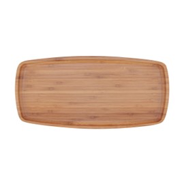 BambooMN 14" x 7" Bamboo Ecoware Reusable Dinnerware Rectangle Plate Tray for Catered Events, Holidays, or Home Use Supplies, 1 Piece