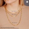 Amberta Women's Paper Clip Necklace 925 Sterling Silver, Sterling Silver