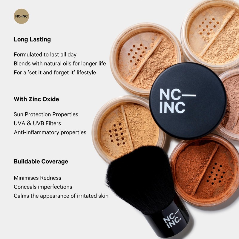 NC-INC Mineral Powder Foundation, Sun-Kissed Beige 9, Buildable Coverage 8g