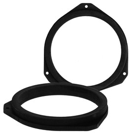 [1 Pair] 165 mm MDF Speaker Rings Compatible with Citroen Jumper | Suitable for Front Door | Colour: Black | Waterproof