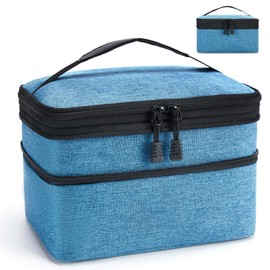 HSHRISH Lunch Bag for Men Small Cooler Bag - Reusable Waterproof Leakproof Insulated Lunch Box for Men Work Picnic Small Insulated Lunch Bag for Boys School Blue