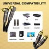 RCA Cable 20 FT, 90 Degree Right Angle 2RCA to