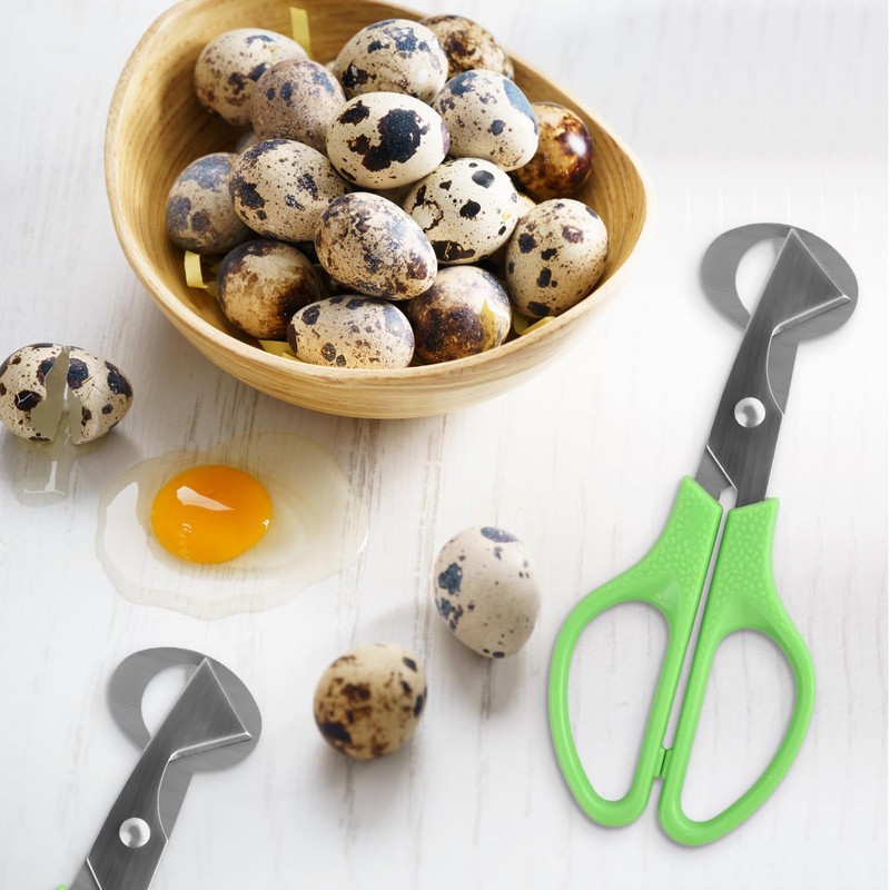 YILANJIN 2PCS Quail Egg Scissors, Anti-Rust Quail Eggs Opener, Shell