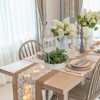 Tudomro 12 Pcs Burlap Table Runner with LED String Lights