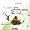 Simax Glassware 33 Ounce Glass Teapot | With Spout, Microwave
