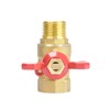 Oumuik Brass 1/2 Inch Ball Valve with Red Wing Handle