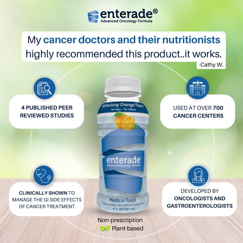enterade Advanced Oncology Oral Supplement Orange 8 oz Bottle 12