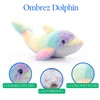 The Petting Zoo Dolphin Stuffed Animal Plushie, Ombrez Animals, Rainbow