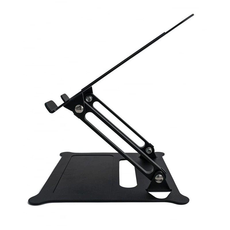 System-S Adjustable Metal Cooling Stand for Notebook Laptop Black