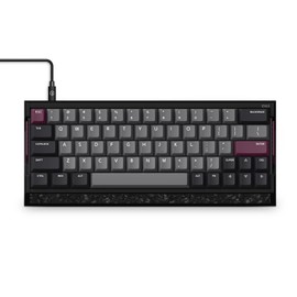 IQUNIX EV63 Hall Effect Magnetic Gaming Keyboard 60% | 0.01mm Rapid Trigger, Adjustable Actuation, 0.125ms Latency, Hot-Swap, SOCD, RGB, Aluminum with Forged Carbon (Dark Purple)