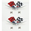 2Pc 1962 1963 Chevy Impala Belair Front Fender Emblem 3D