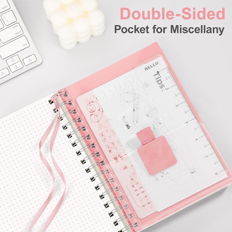 EMSHOI Notebook A5 Dotted Bullet Dot Journal Spiral Notebooks 300