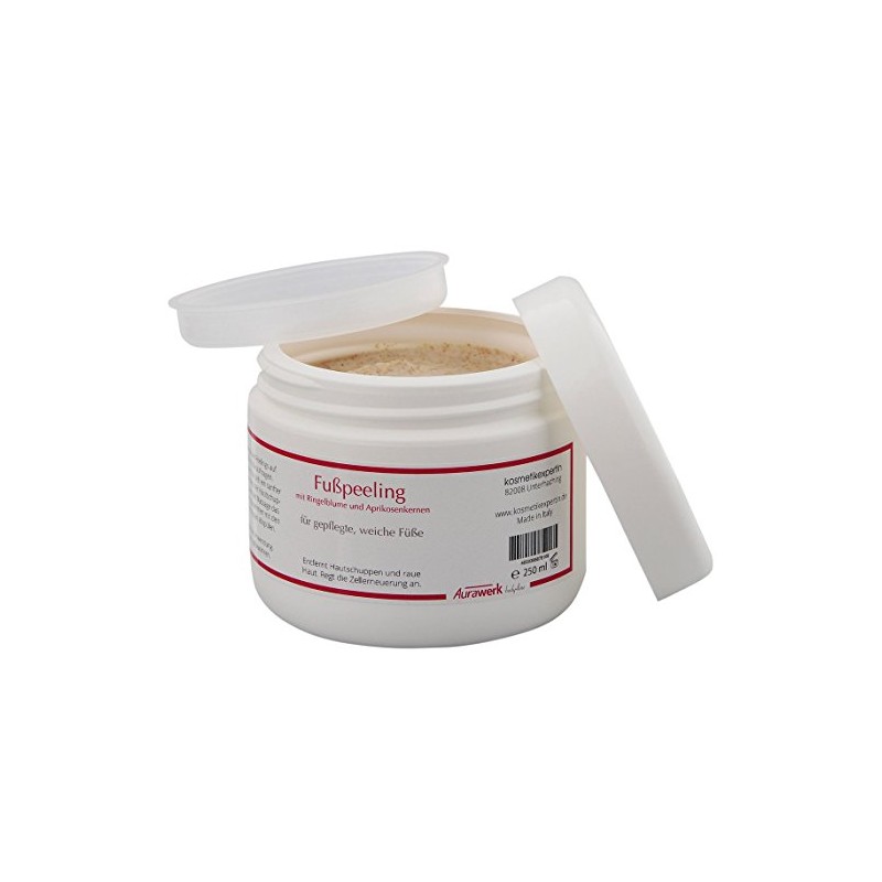 Aurawerk Fuß-Peeling, Beinpeeling mit Ringelblume und Aprikosenkernen für gepflegte, weiche