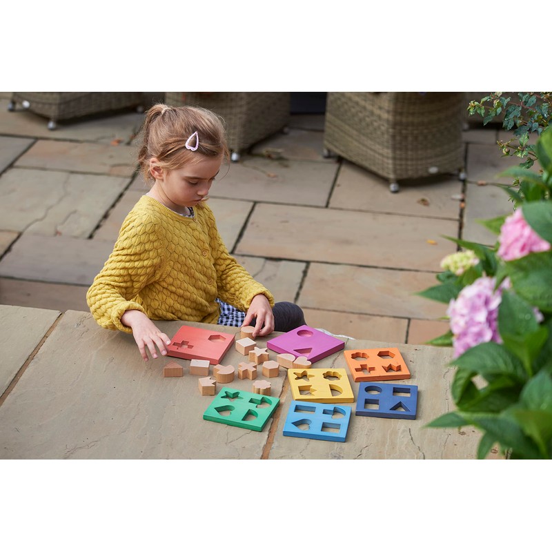 Rainbow Wooden Shape Stacker