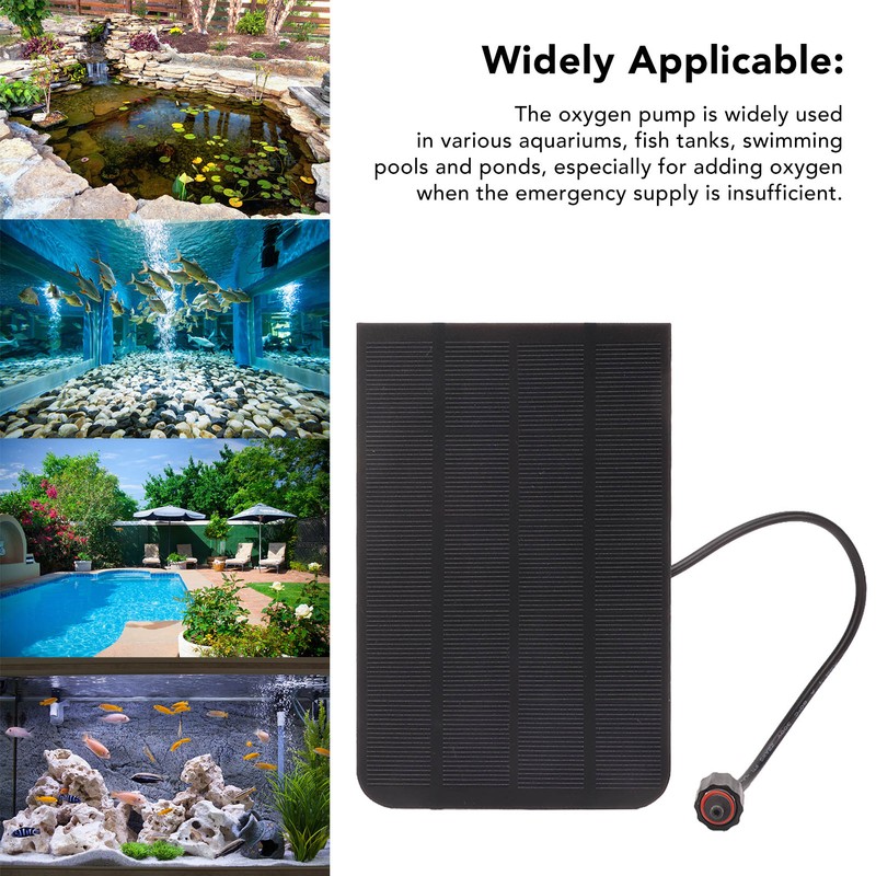 Solar Oxygen Pump 2.5W High Power Lightweight Fishing Pool Oxygen