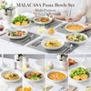 MALACASA 8.85" Large Pasta Bowls, 42 OZ White Salad Bowls