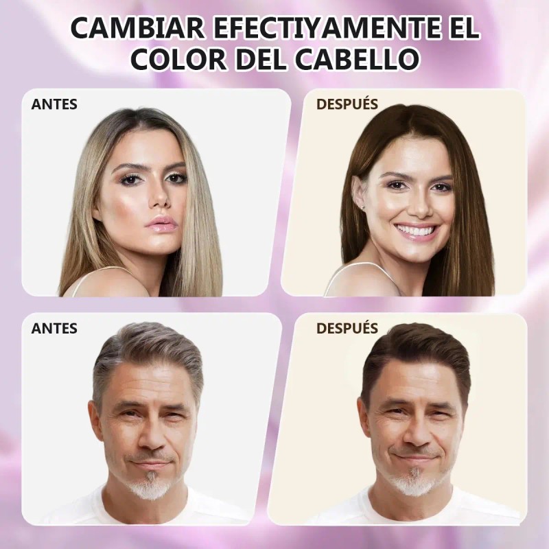 Shampoo Tinte Instantáneo Cubre Canas Natural Jengibre 500ml