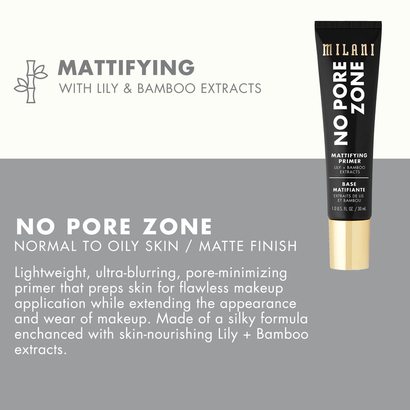 Milani Face Primer for Makeup - No Pore Zone Mattifying