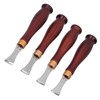 4pcs Leather Edgers Sharp Professional Trimming Working Kit with Wooden