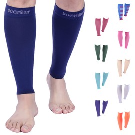 Doc Miller Compression Calf Sleeve for Men & Women – 20-30mmHg Graduated Support for Running, Shin Splints, Calf Strain – Knee High, Small to 6XL Plus Size