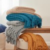 Bedsure Throw Blanket for Couch – Khaki Versatile Knit Woven