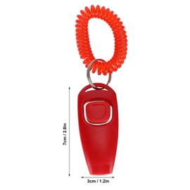 4pcs Pet Training Clicker 2 en 1 Pet Training Clickers Set con Correa de muñeca Recall Whistle Train Comportamiento Suministros para Perros