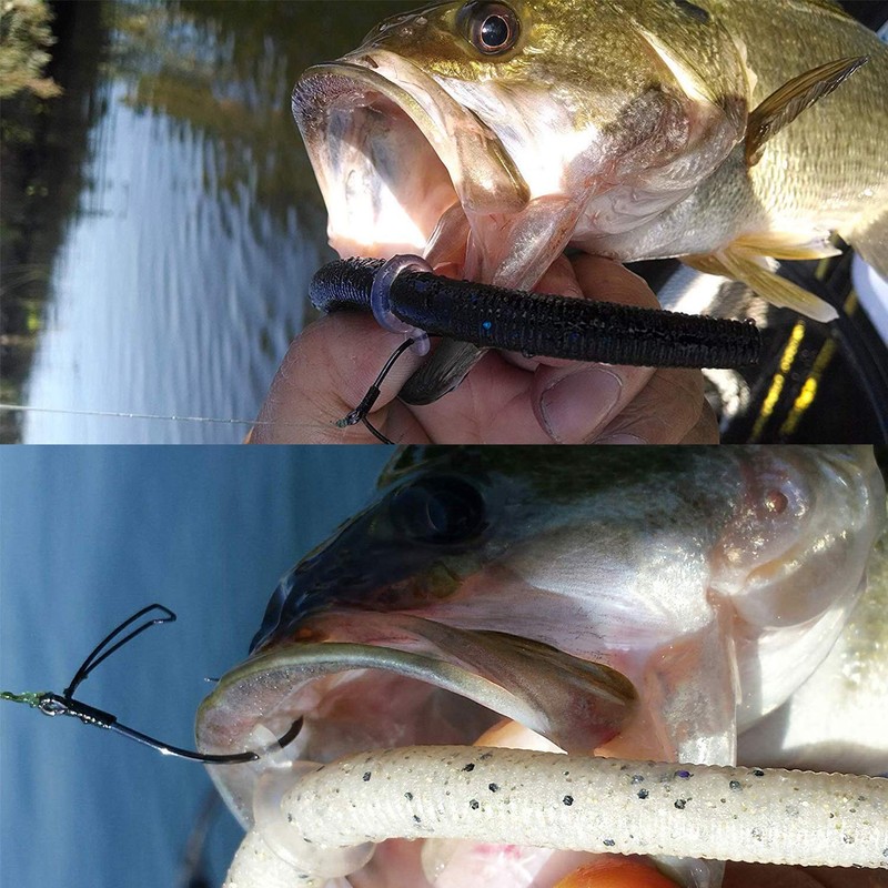 50pcs 37753 Wacky Weedless Worm Fishing Hooks Wide Gap Jig