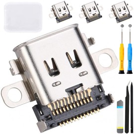 ZHUROUPU Pack of 4 Charging Socket for Switch, Dock Charging Connector Replacement Accessories Repair Type-C Charging Port Plug Replacement for Switch Switch Console