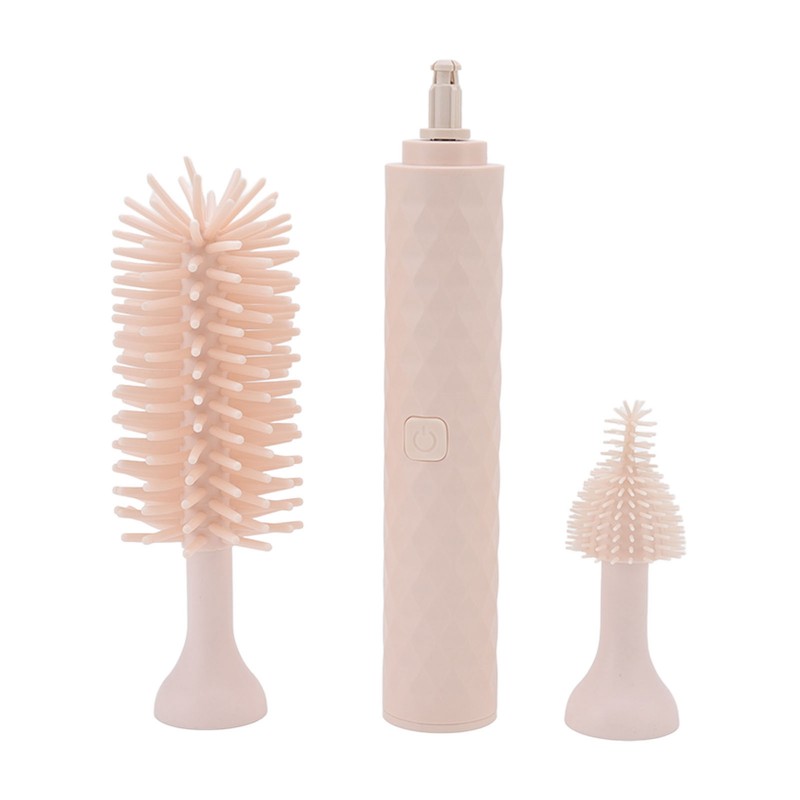 Electric Baby Silicone Nipple Bottle Brush Set Waterproof IP65 Ergonomic