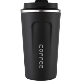 Morning Place Stainless Steel Tumbler, Vacuum Insulated, Direct Drip, Heat Retention, Cold Insulation, Portable (17.0 fl oz (510 ml), Black)
