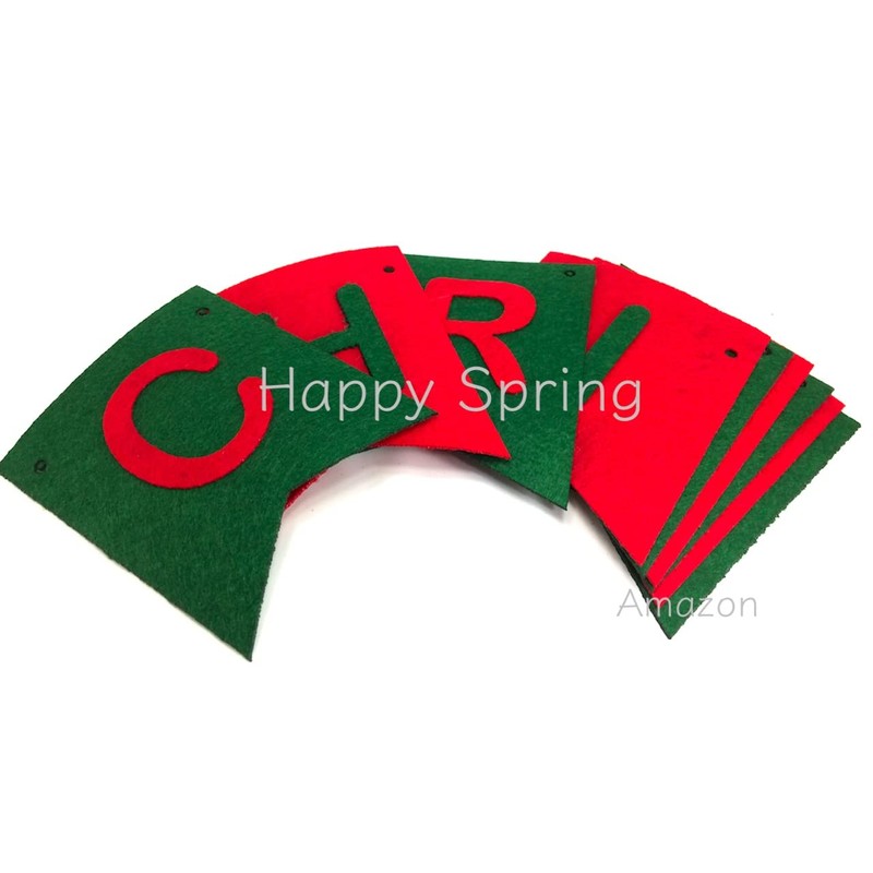 Happy Spring Christmas Wall Sticker Decor Garland (merry christmas)