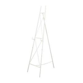 Deco 79 Metal Tall Adjustable Minimalist Display Stand Easel with Chain Support, 16" x 23" x 54", White