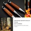 Stainless Steel Kitchen Utensils Set with Wood Handle, 18/10 Metal