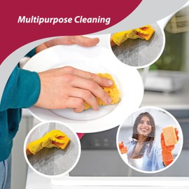 HIC Kitchen Pop-Up Sponges, Rectangular, Natural Vegetable Cellulose, 2 Sets of 4