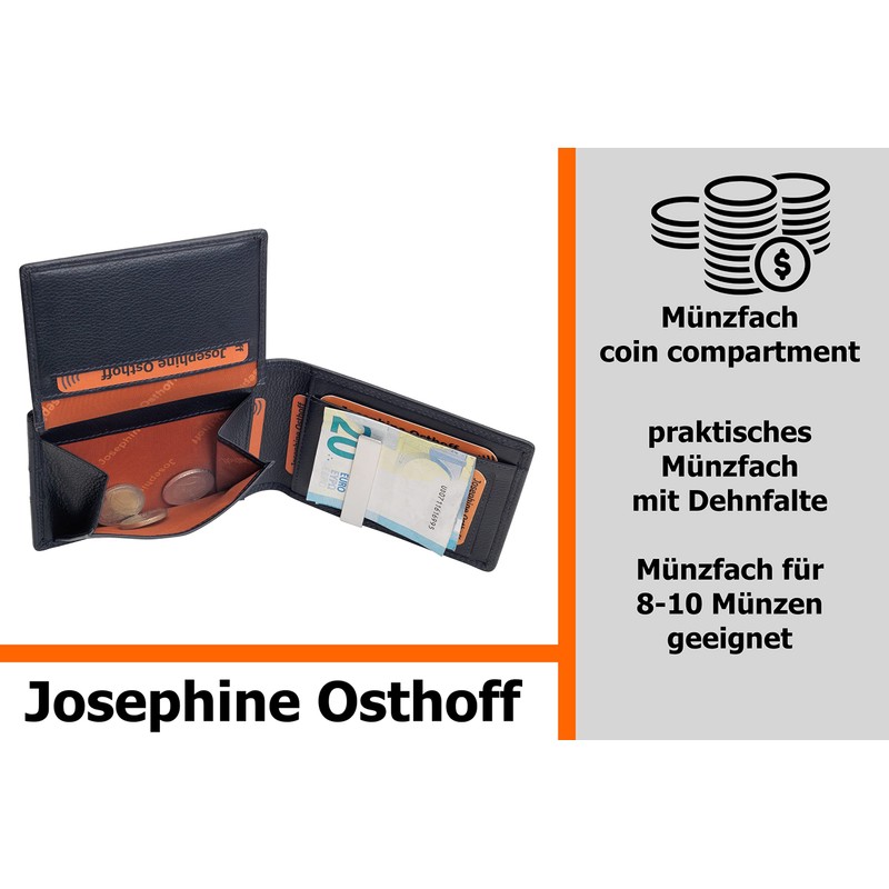 Josephine Osthoff Hannover Wallet Money Clip Genuine Leather with RFID