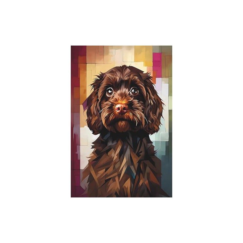 Brown Cockapoo Notebook: Lined Journal, Diary, or Notepad: Great for