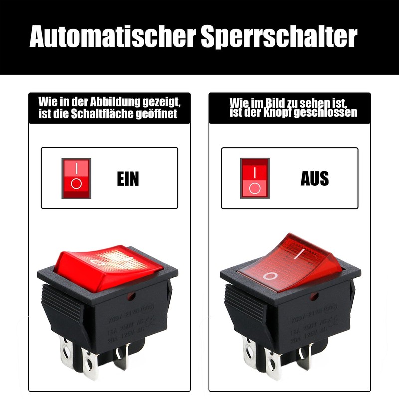 Powice 2 x Glow Switch IP65 Waterproof Type, Ship Type