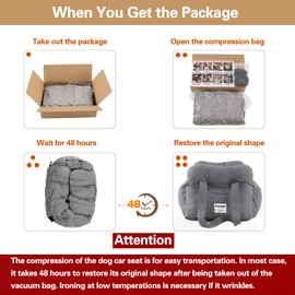 PETNEX Dog Car Seat for Small Dogs, Portable Puppy Car Seat of Easy Installation, Fashionable Pet Carrier Bag with Large Pockets, Machine Washable Dog Booster Seat (Army Green)