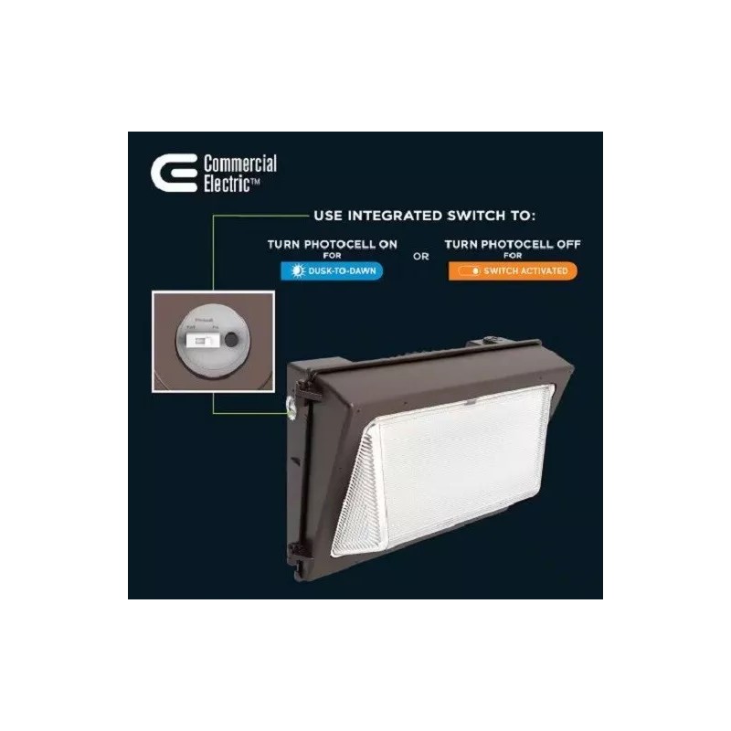 Commercial Electric Multi-Lumen LED Color Changing Wall Pack - Bronze