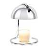 LUDENGJI Modern Candle Warmer Lamp Silver，Wide-Base Scented Candle Warmer with