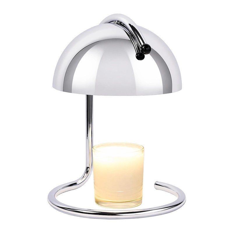 LUDENGJI Modern Candle Warmer Lamp Silver，Wide-Base Scented Candle Warmer with