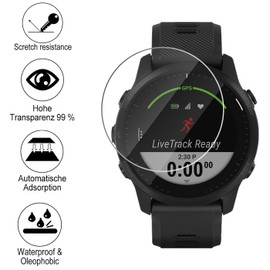 4 Pack Anti-Scratch Film for Garmin Forerunner 945 Screen Protector, HD Tempered Glass Protective Cover for Garmin Forerunner 945, 9H Hardness, Bubble-Free, Easy Installation